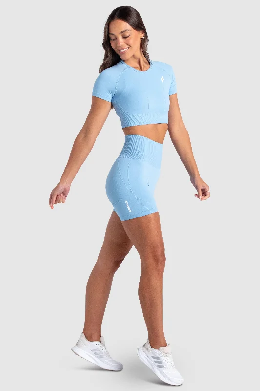 Hyperflex 2 Cropped Tee - Sky Blue