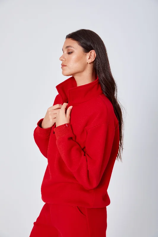 ROZALIA x ATOIR Womens The Collar Jumper Chili